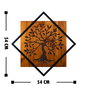 Wallity Tree Escultura de pared de madera y metal en nogal y negro
